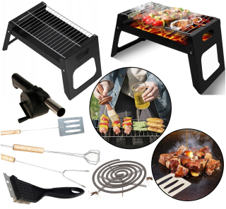 SKLADACÍ TURISTICKÝ GRIL NA KEMPING BBQ PRENOSNÉ UHLIE NA ZÁHRADNÉ KEMPOVANIE